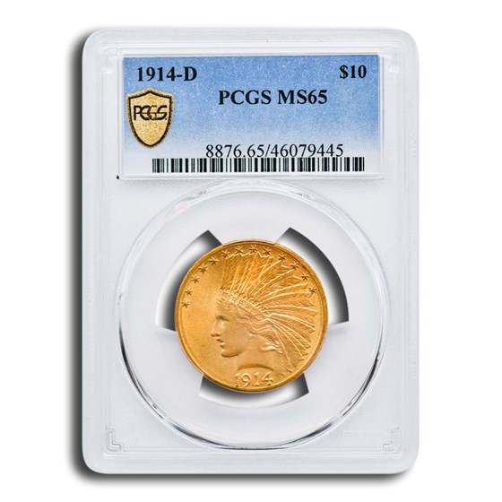 1914-D $10 Indian Gold Eagle MS-65 PCGS 1914-D $10 Indian Gold Eagle MS-65 PCGS